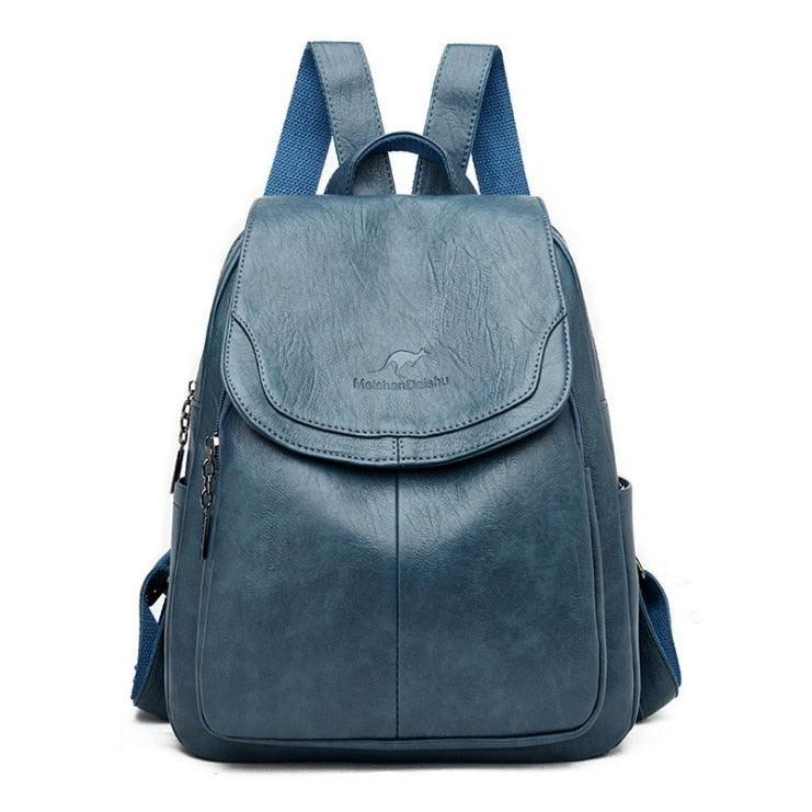 Mochila Feminina Clássica em Couro Vintage - Valentina