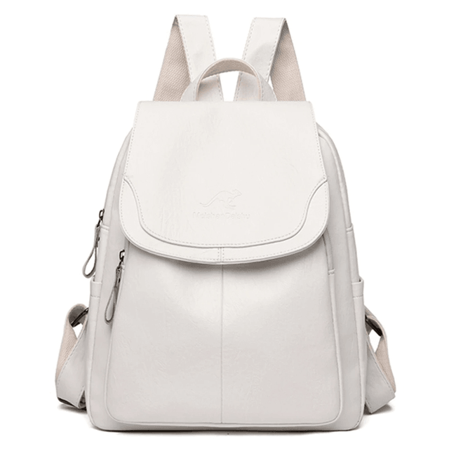 Mochila Feminina Clássica em Couro Vintage - Valentina
