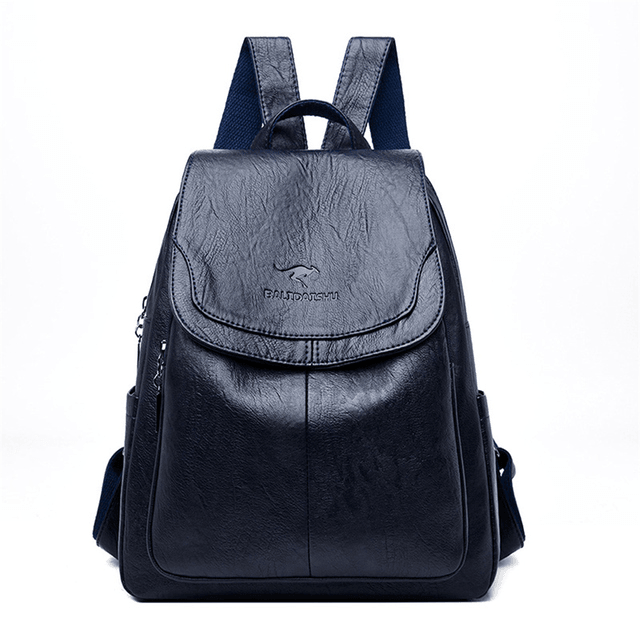 Mochila Feminina Clássica em Couro Vintage - Valentina