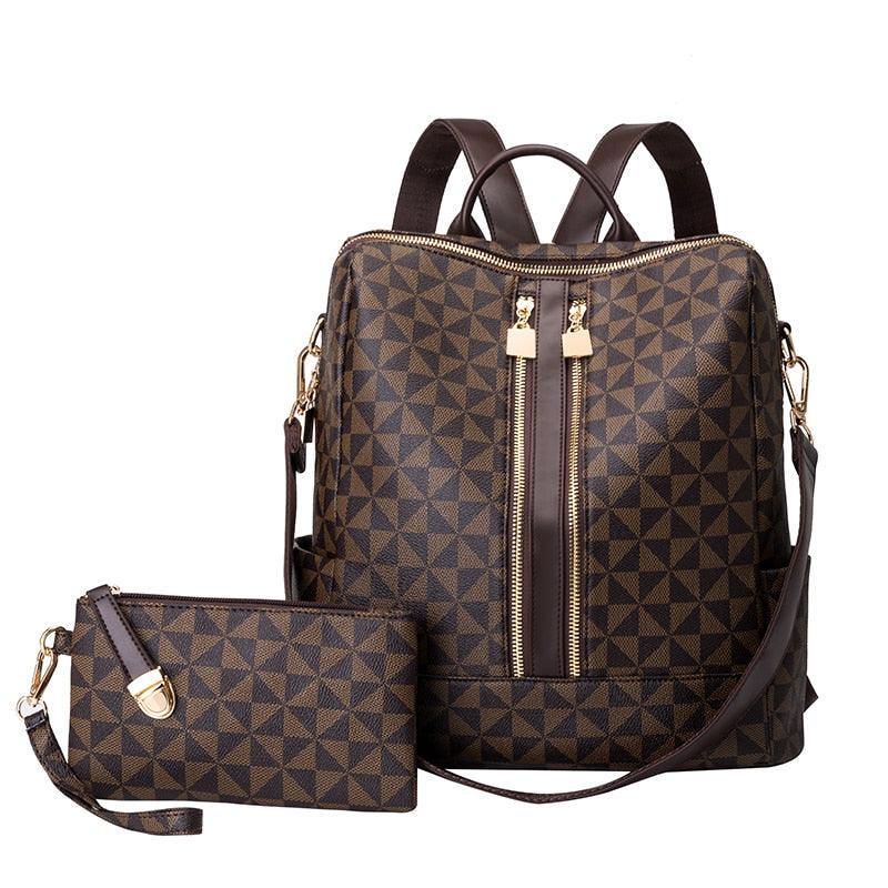 Mochila Luxo Olivia - Estilo Único em Couro Sintético